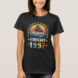 Awesome Since February 1997 Vintage 25th Birthday T-Shirt