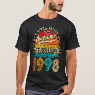Awesome Since February 1998 25 Years Old 25th Birt T-Shirt