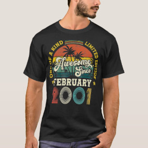Awesome Since February 2001 Vintage 21th Birthday T-Shirt