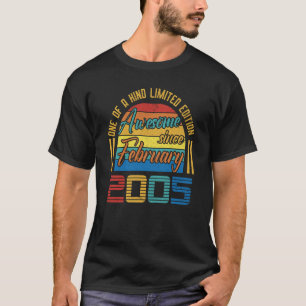 Awesome Since February 2005 18 Years Old 18th Birt T-Shirt