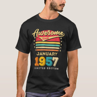 Awesome Since January 1957 Birthday T-Shirt