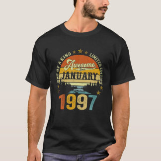 Awesome Since January 1997 Vintage 25Th Birthday T-Shirt