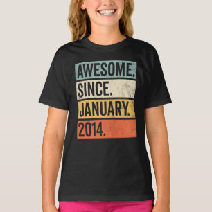 Awesome Since January 2014 Birthday T-Shirt