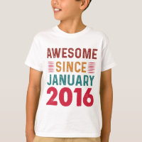 Awesome Since January 2016 Vintage Birthday