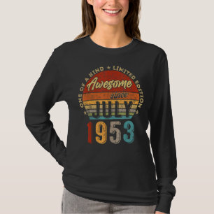 Awesome Since July 1953 Vintage 69th Birthday T-Shirt