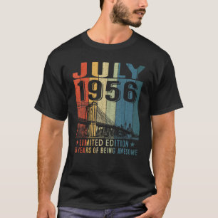 Awesome Since July 1956 66th Birthday Vintage Retr T-Shirt