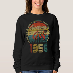 Awesome Since July 1956 Vintage 66th Birthday Sweatshirt