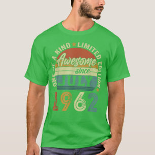 Awesome Since July 1962 60 Years Old 60th Birthday T-Shirt