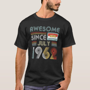 Awesome Since July 1962 Birthday Vintage T-Shirt