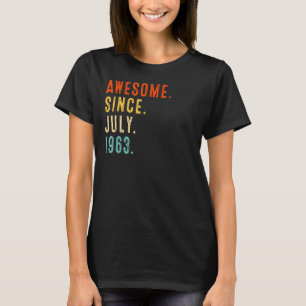 Awesome Since July 1963 Vintage 59th Birthday T-Shirt