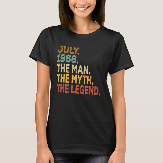 Awesome Since July 1966 The Man The Myth The Legen T-Shirt (Front)