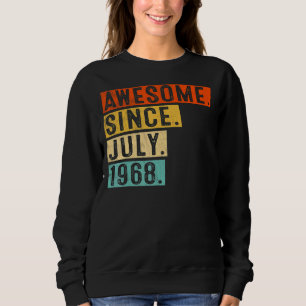 Awesome Since July 1968 Vintage 54th Birthday Sweatshirt