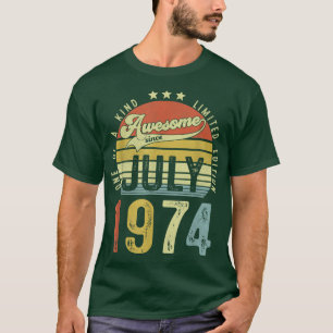 Awesome Since July 1974 Vintage 48th Birthday for T-Shirt