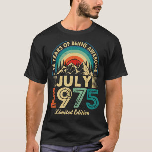 Awesome Since July 1975 Vintage 48th Birthday  for T-Shirt