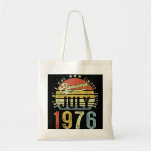 Awesome Since July 1976 Vintage 46th Birthday for Tote Bag