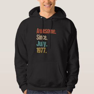 Awesome Since July 1977 45th Birthday Vintage Hoodie