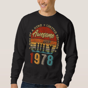 Awesome Since July 1978 Vintage 44th Birthday 1 Sweatshirt