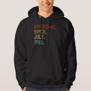 Awesome Since July 1982 Vintage 40th Birthday Hoodie