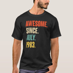 Awesome Since July 1983 39 Year Old 39th Birthda T-Shirt