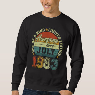 Awesome Since July 1983 39th Birthday 39 Years Old Sweatshirt