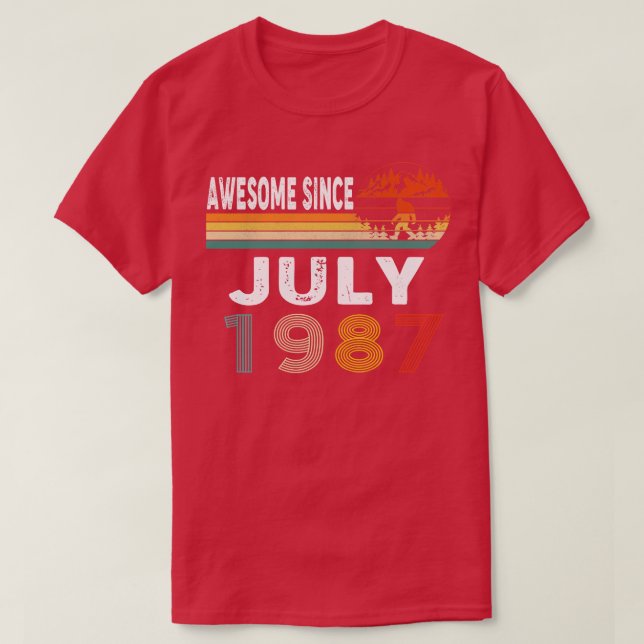 Awesome Since July 1987 T-Shirt (Design Front)