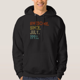 Awesome Since July 1992 Vintage 30th Birthday Hoodie