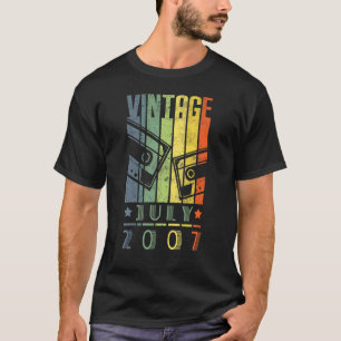 Awesome Since July 2007 15 Years Old 15th Birthday T-Shirt