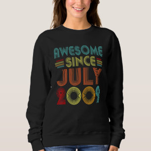 Awesome Since July 2009 Vintage 13 Years Old 13th  Sweatshirt