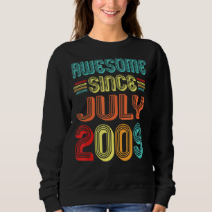 Awesome Since July 2009 Vintage 13 Years Old 13th  Sweatshirt