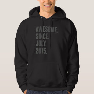 Awesome Since July 2015 7 Year Old 7th Birthday Hoodie