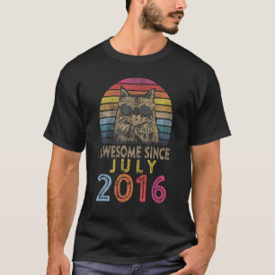 Awesome Since July 2016 7 Years Old 7th Birthday C T-Shirt