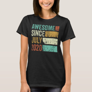 Awesome Since July 2020 2nd Birthday 2 Years Old T-Shirt