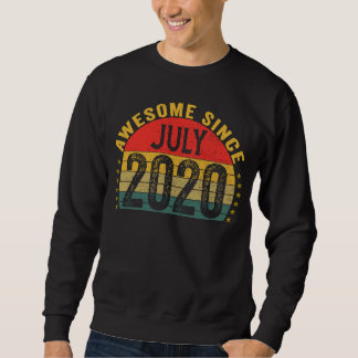 Awesome Since July 2020  3rd Birthday Girls Boys Sweatshirt