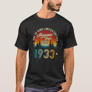 Awesome Since June 1933 89 Years Old 27th Birthday T-Shirt