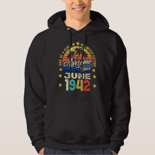 Awesome Since June 1942 Vintage 80th Birthday Hoodie