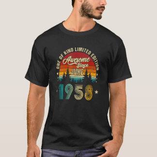 Awesome Since June 1958 64 Years Old 27th Birthday T-Shirt