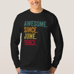 Awesome Since June 1963 Vintage 59th Birthday T-Shirt