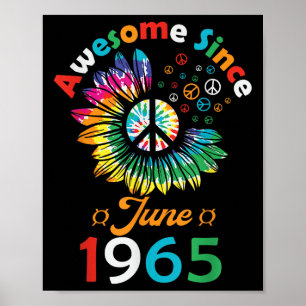 Awesome Since June 1965, Is Funny Birthday Quote Poster