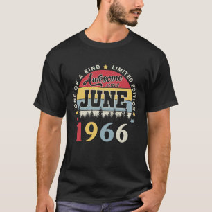 Awesome Since June 1966 Vintage Retro Birthday T-Shirt