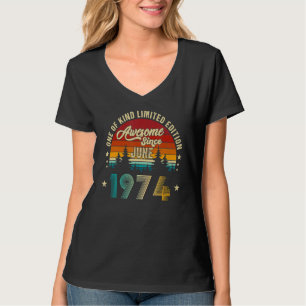 Awesome Since June 1974 48 Years Old 27th Birthday T-Shirt