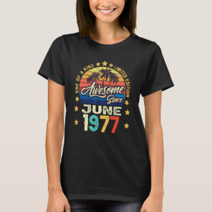 Awesome Since June 1977 Vintage 45th Birthday T-Shirt