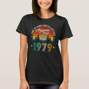 Awesome Since June 1979 43 Years Old 27th Birthday T-Shirt