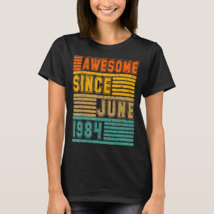 Awesome Since June 1984 Vintage 38th Men And Women T-Shirt