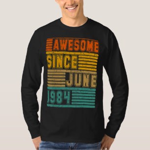 Awesome Since June 1984 Vintage 38th Men And Women T-Shirt
