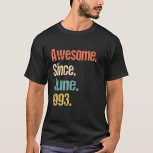 Awesome Since June 1993 29th Birthday Vintage T-Shirt