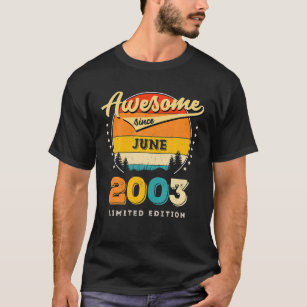 Awesome Since June 2003 Vintage Birthday T-Shirt