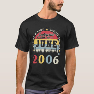Awesome Since June 2006 Vintage Retro Birthday T-Shirt
