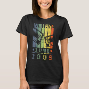 Awesome Since June 2008 14 Years Old 14th Birthday T-Shirt