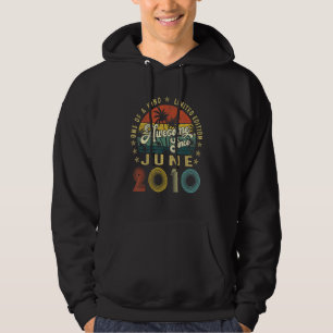 Awesome Since June 2010 Vintage 12th Birthday For Hoodie
