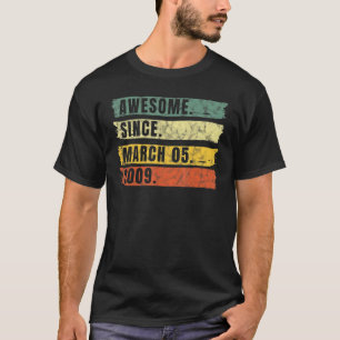Awesome Since March 05 2009 Official Teenager 13th T-Shirt